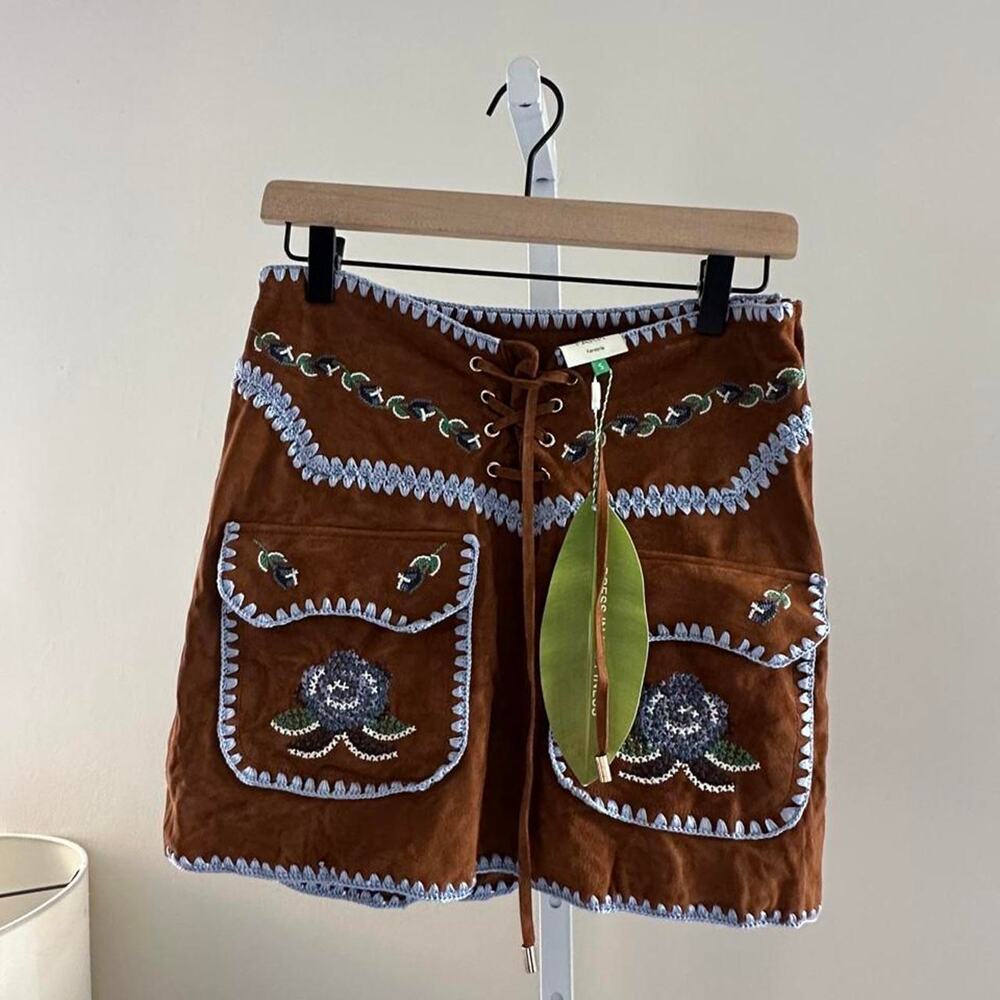 Nwt farm rio brown suede